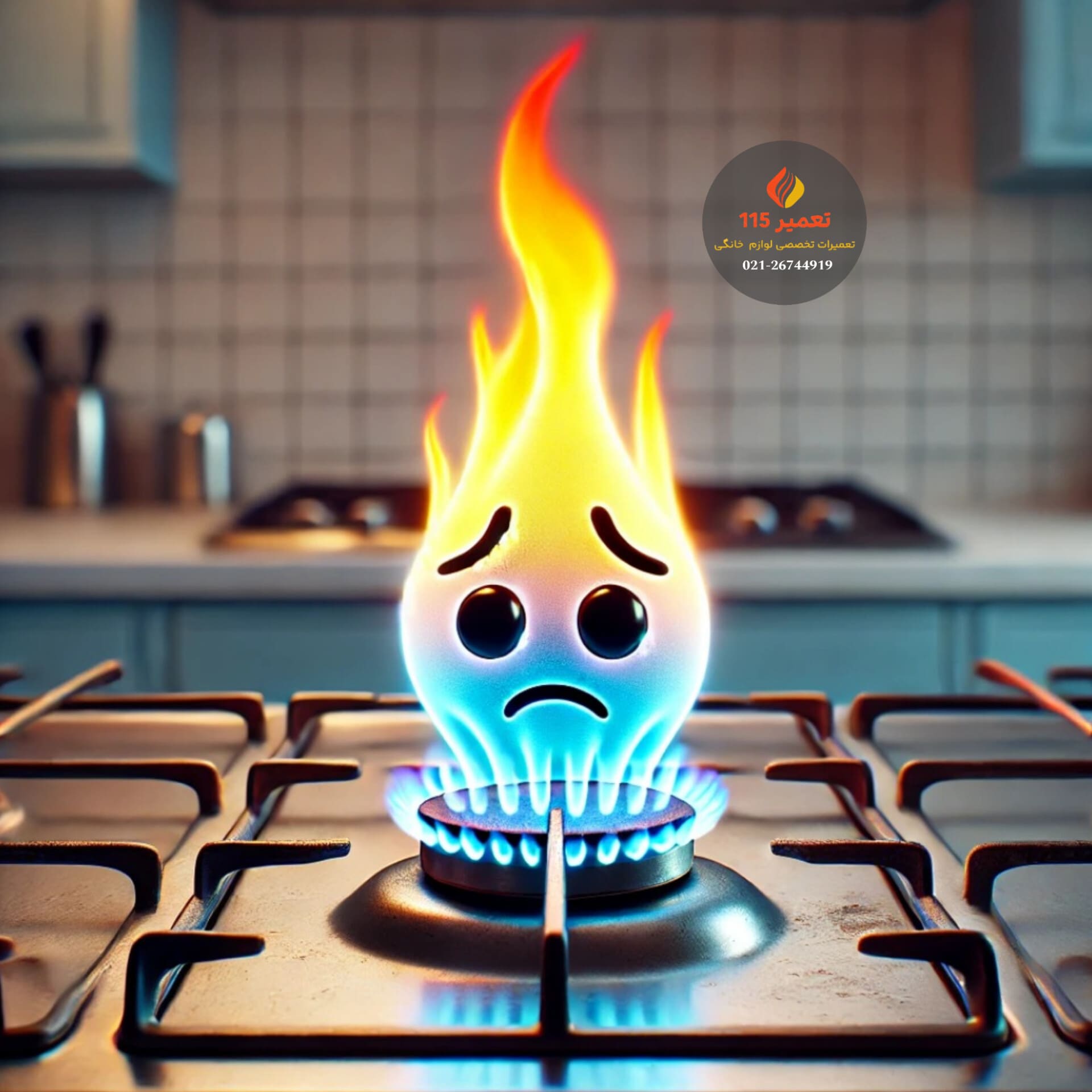 شعله در اجاق گاز