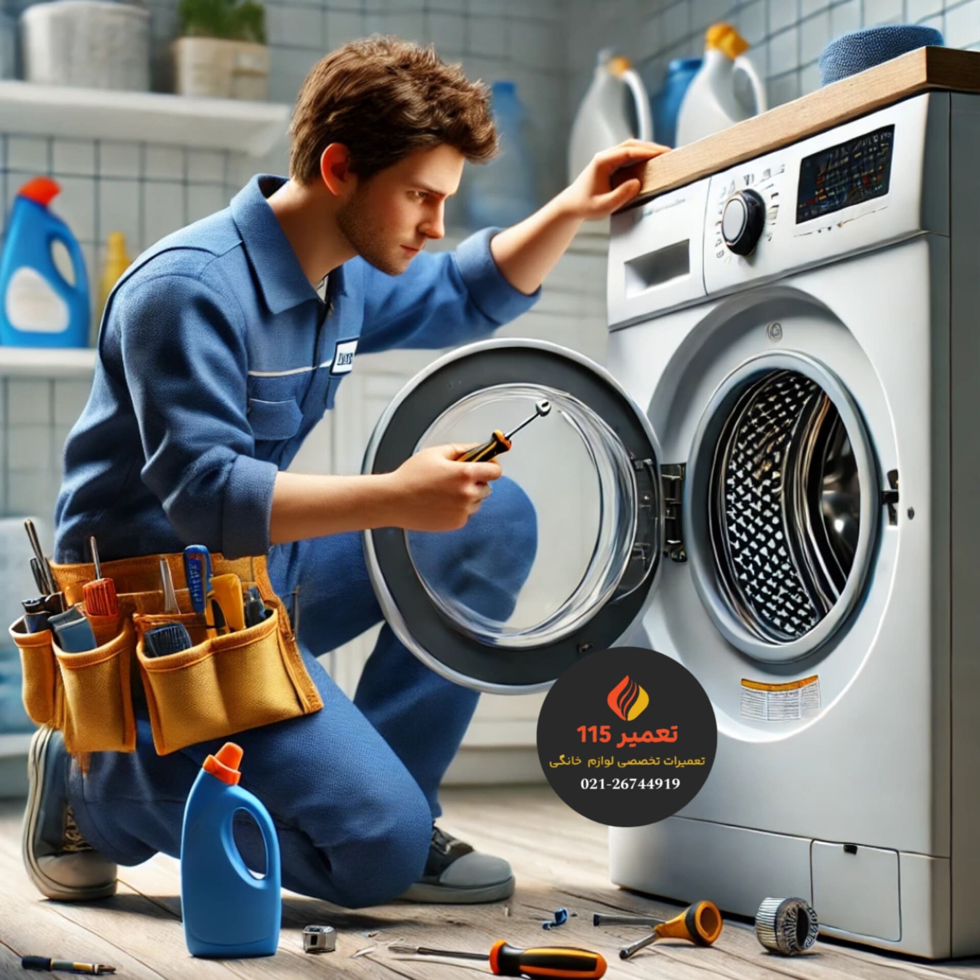 در و درپوش درب ماشین لباسشویی