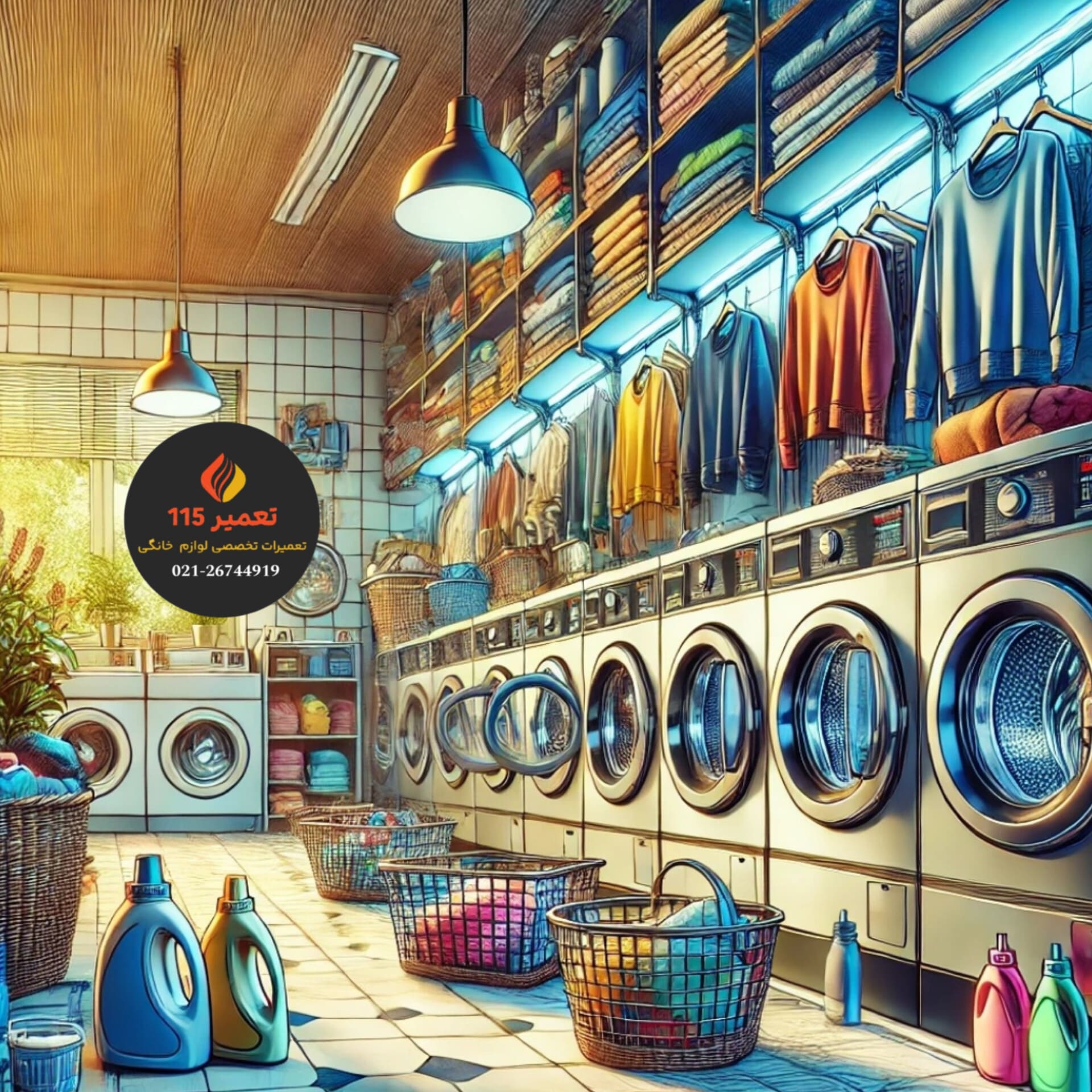 تعمیر انواع ماشین لباسشویی