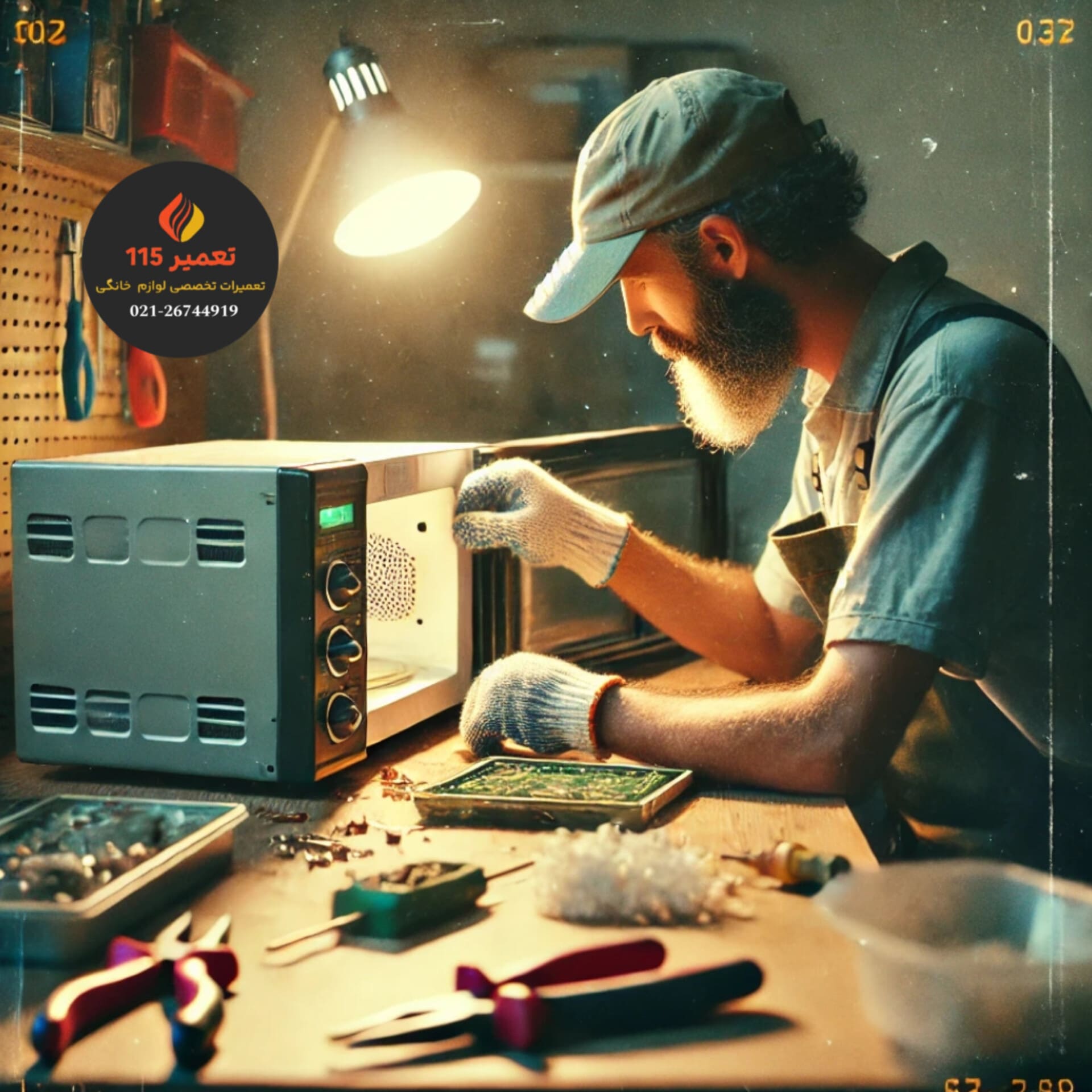 مایکروفر با صدای بلند شروع به کار می‌کند