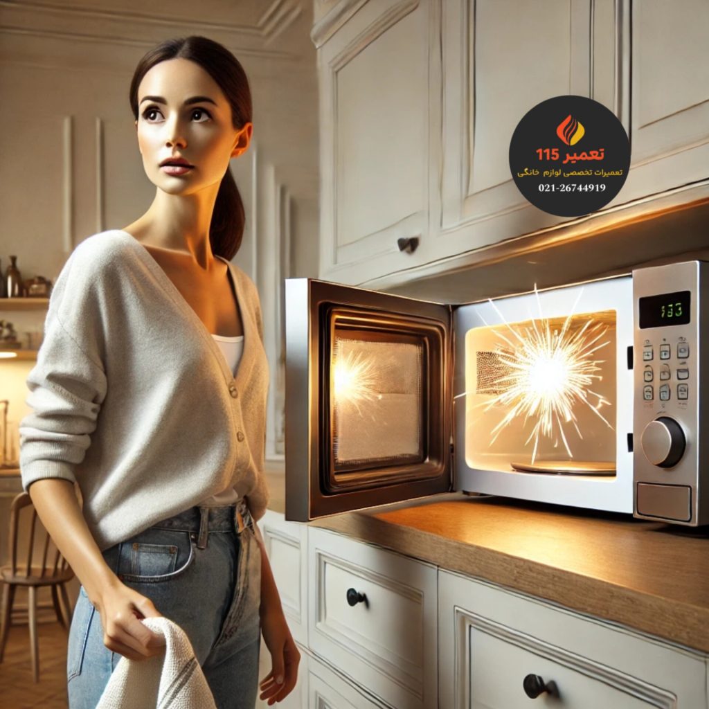 چرا ماکروویو در حین کار جرقه میزنه
