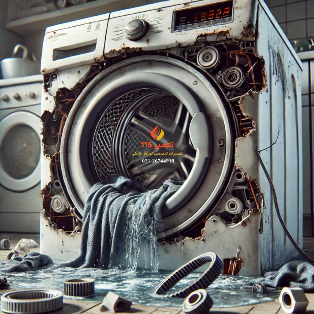 مشکل آبگیری لباسشویی در خاموشی