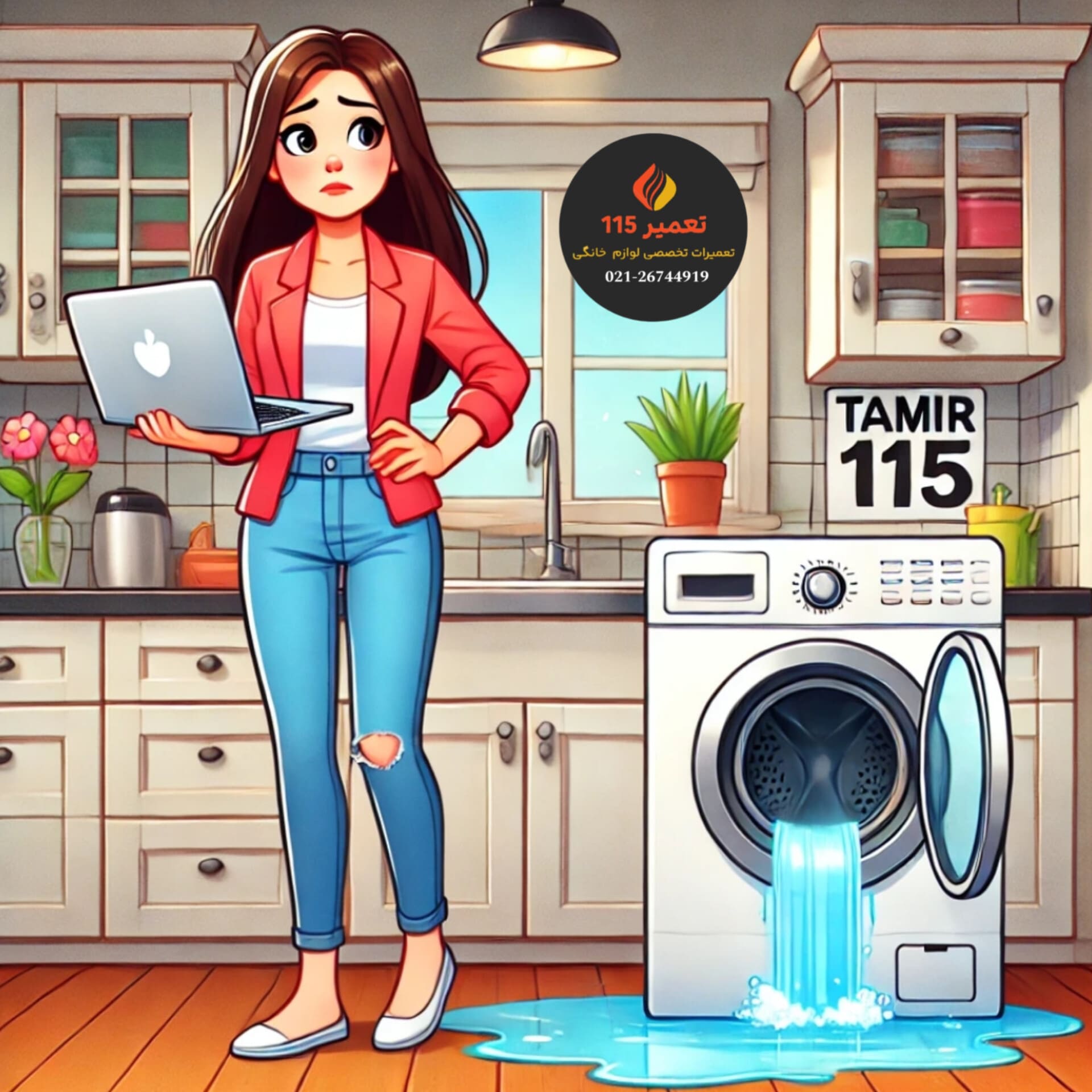 نشانه های رایج مشکل متوقف شدن ماشین لباسشویی در حین کار